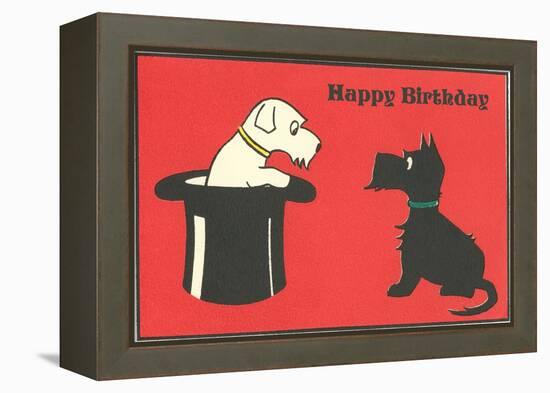 Happy Birthday Westie and Scottie-null-Framed Stretched Canvas