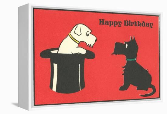 Happy Birthday Westie and Scottie-null-Framed Stretched Canvas