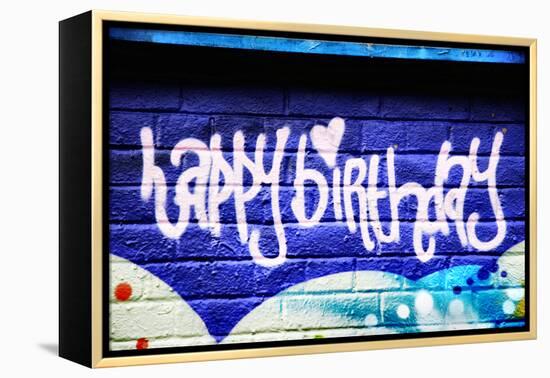 Happy Brithday In Graffiti-sammyc-Framed Premier Image Canvas