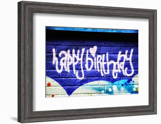 Happy Brithday In Graffiti-sammyc-Framed Photographic Print