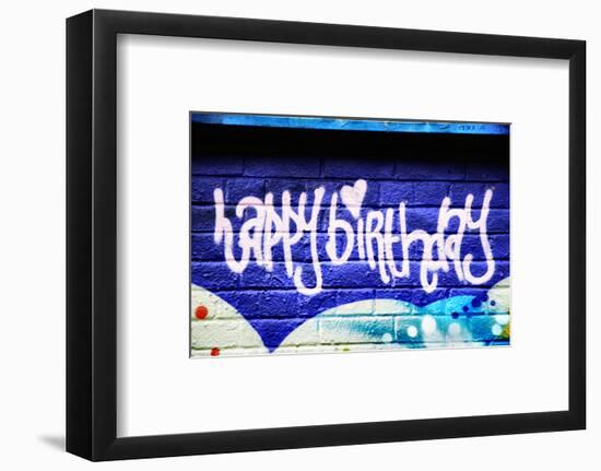Happy Brithday In Graffiti-sammyc-Framed Photographic Print