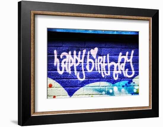 Happy Brithday In Graffiti-sammyc-Framed Photographic Print