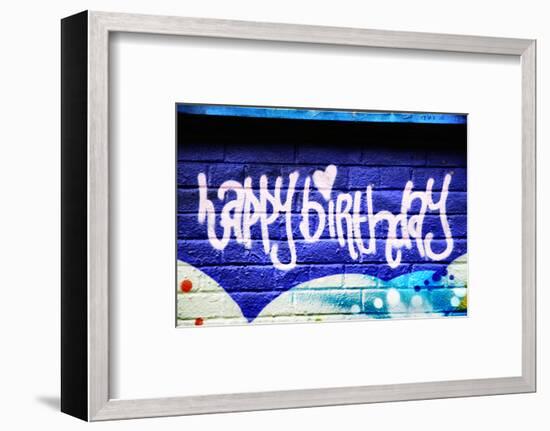 Happy Brithday In Graffiti-sammyc-Framed Photographic Print