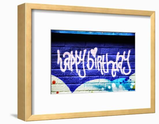 Happy Brithday In Graffiti-sammyc-Framed Photographic Print