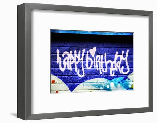 Happy Brithday In Graffiti-sammyc-Framed Photographic Print