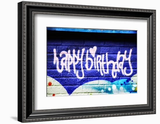 Happy Brithday In Graffiti-sammyc-Framed Photographic Print