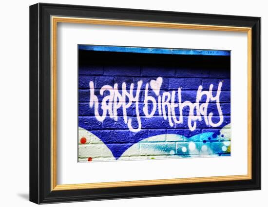 Happy Brithday In Graffiti-sammyc-Framed Photographic Print