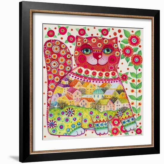 Happy Cat-Oxana Zaika-Framed Giclee Print