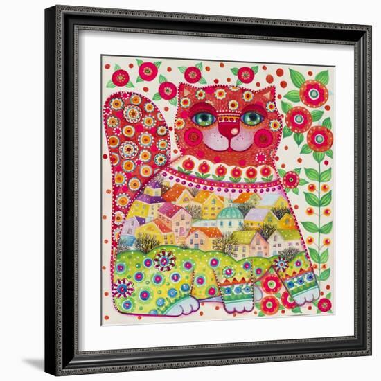 Happy Cat-Oxana Zaika-Framed Giclee Print