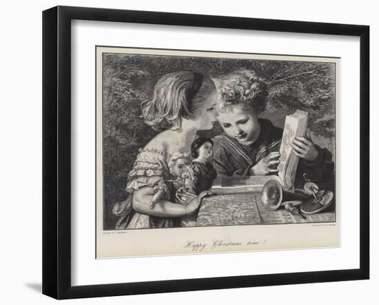 Happy Christmas Time!-Karl Wilhelm Friedrich Bauerle-Framed Giclee Print