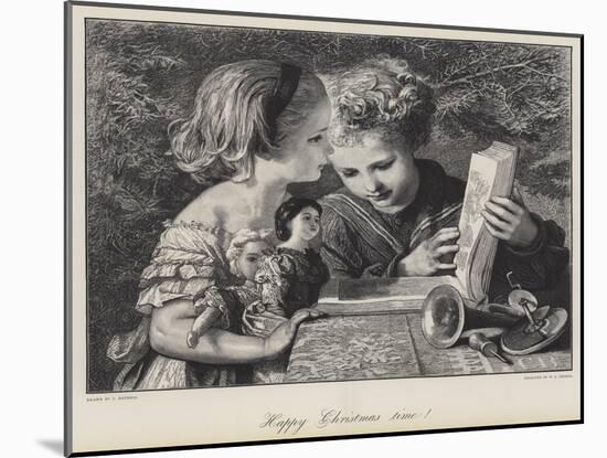 Happy Christmas Time!-Karl Wilhelm Friedrich Bauerle-Mounted Giclee Print