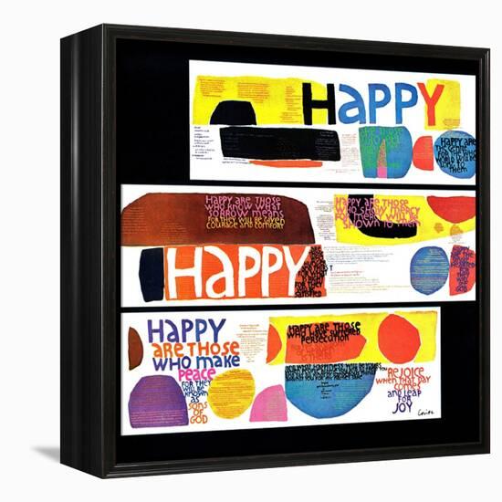 "Happy Collage," December 28, 1968-null-Framed Premier Image Canvas