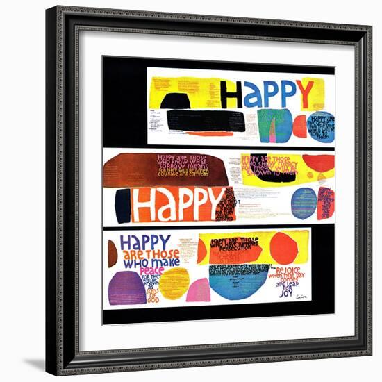 "Happy Collage," December 28, 1968--Framed Giclee Print