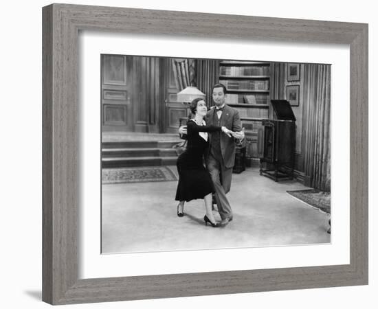 Happy Couple Dancing-null-Framed Photo