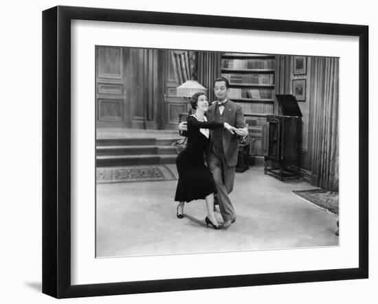 Happy Couple Dancing-null-Framed Photo