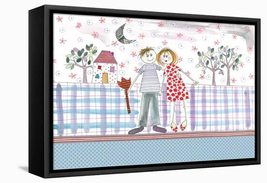 Happy Couple-Effie Zafiropoulou-Framed Premier Image Canvas