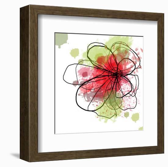 Happy Day Abstract Red-Irena Orlov-Framed Art Print