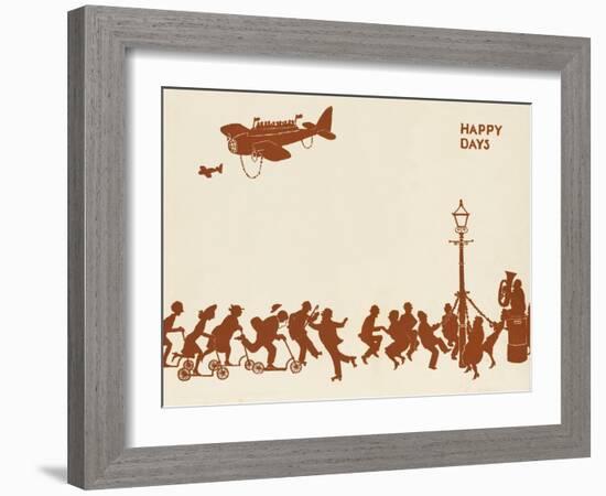 Happy Days-William Heath Robinson-Framed Art Print