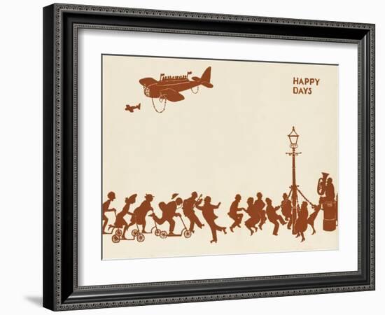 Happy Days-William Heath Robinson-Framed Art Print