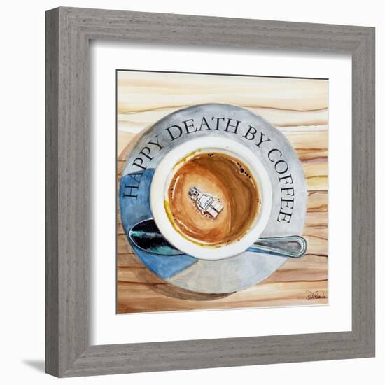 Happy Death by Coffee 2-Jennifer Redstreake Geary-Framed Art Print