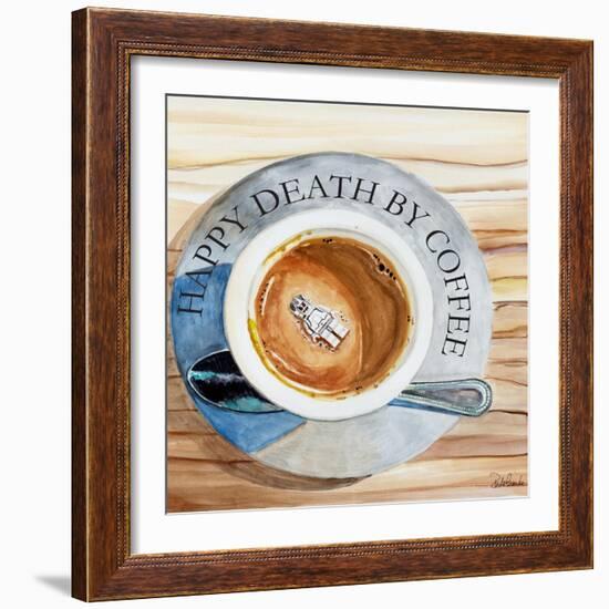 Happy Death by Coffee 2-Jennifer Redstreake Geary-Framed Art Print