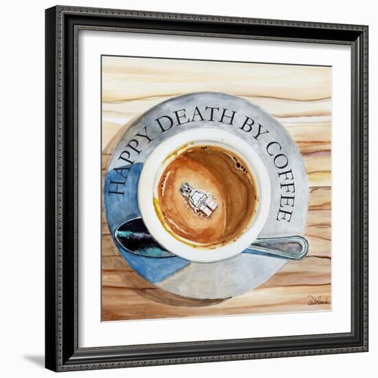 Happy Death by Coffee 2-Jennifer Redstreake Geary-Framed Art Print