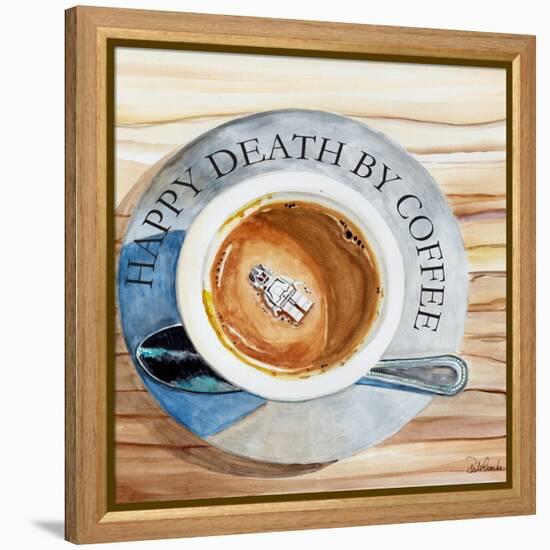 Happy Death by Coffee 2-Jennifer Redstreake Geary-Framed Stretched Canvas