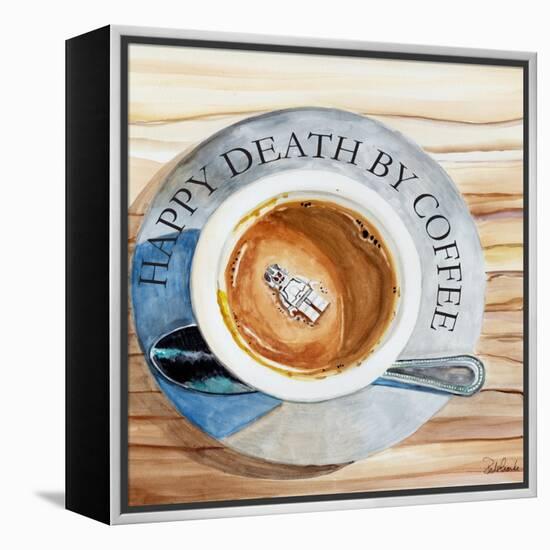 Happy Death by Coffee 2-Jennifer Redstreake Geary-Framed Stretched Canvas