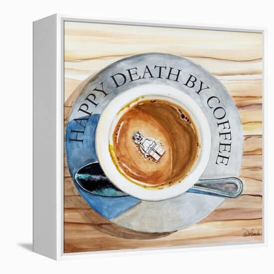 Happy Death by Coffee 2-Jennifer Redstreake Geary-Framed Stretched Canvas