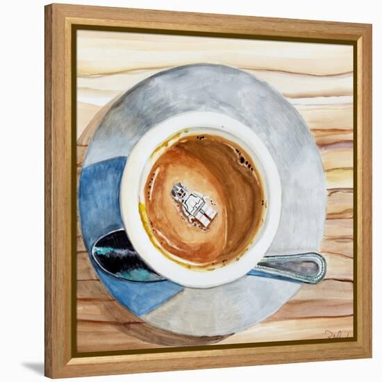 Happy Death by Coffee-Jennifer Redstreake Geary-Framed Stretched Canvas