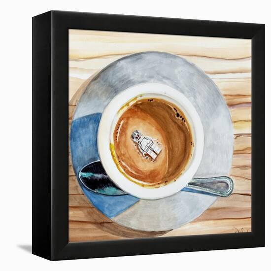 Happy Death by Coffee-Jennifer Redstreake Geary-Framed Stretched Canvas
