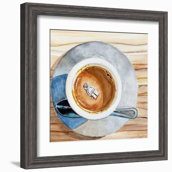 Happy Death by Coffee-Jennifer Redstreake Geary-Framed Art Print