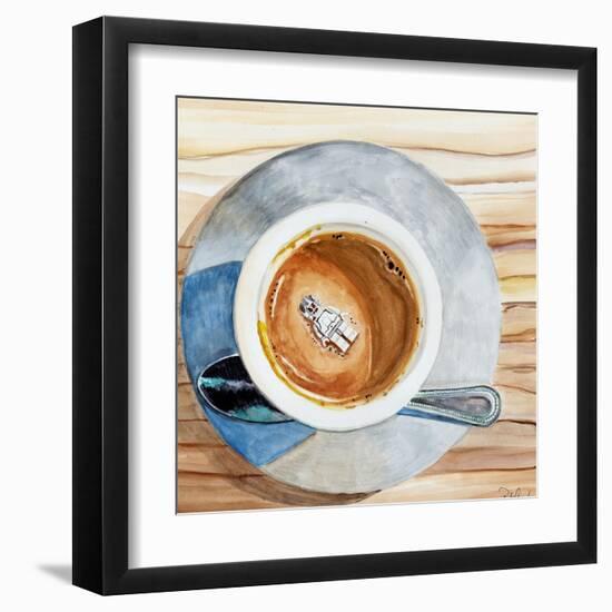 Happy Death by Coffee-Jennifer Redstreake Geary-Framed Art Print