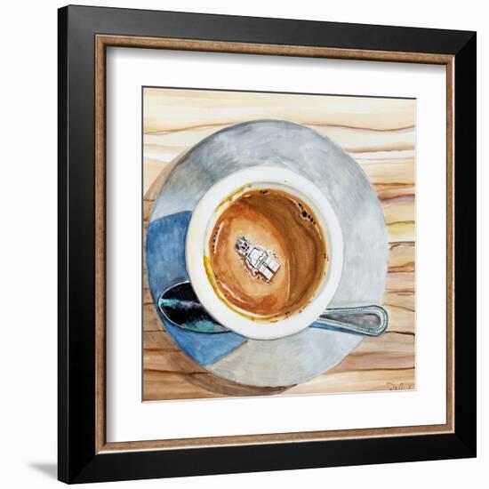 Happy Death by Coffee-Jennifer Redstreake Geary-Framed Art Print