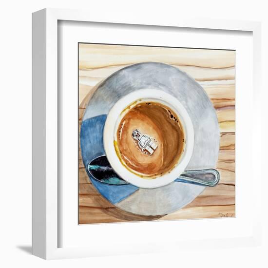 Happy Death by Coffee-Jennifer Redstreake Geary-Framed Art Print