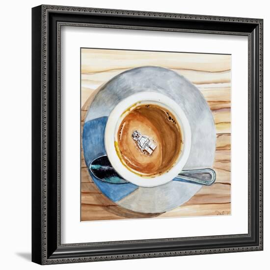 Happy Death by Coffee-Jennifer Redstreake Geary-Framed Art Print