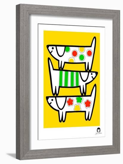 Happy Dogs-Jane Foster-Framed Art Print