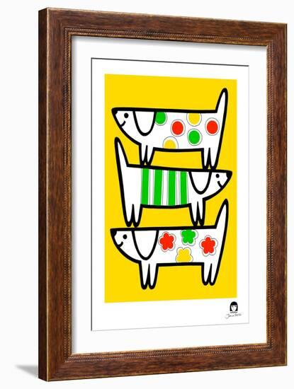 Happy Dogs-Jane Foster-Framed Art Print