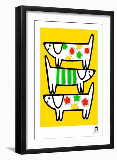 Happy Dogs-Jane Foster-Framed Art Print