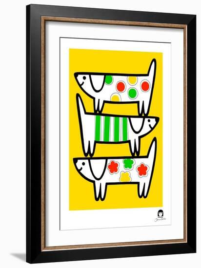 Happy Dogs-Jane Foster-Framed Art Print