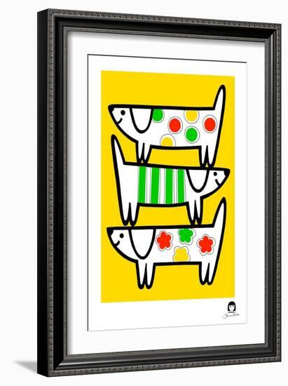 Happy Dogs-Jane Foster-Framed Art Print