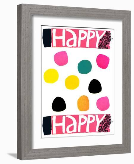 Happy Dots 1-null-Framed Giclee Print