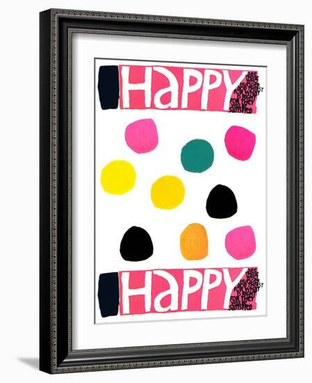 Happy Dots 1-null-Framed Giclee Print