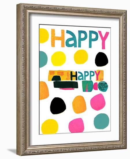 Happy Dots 2-null-Framed Giclee Print