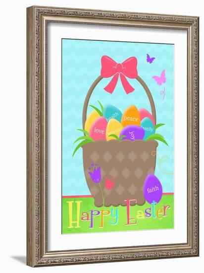 Happy Easter Basket-Anna Quach-Framed Art Print