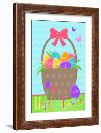 Happy Easter Basket-Anna Quach-Framed Art Print