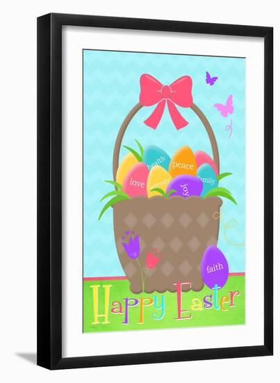 Happy Easter Basket-Anna Quach-Framed Art Print