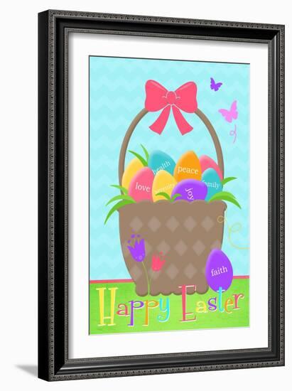 Happy Easter Basket-Anna Quach-Framed Art Print