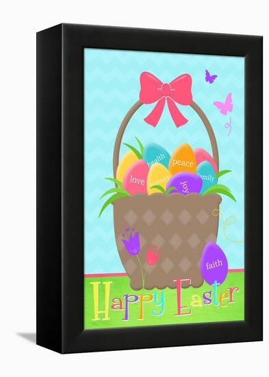 Happy Easter Basket-Anna Quach-Framed Stretched Canvas