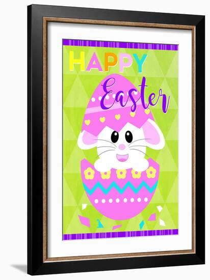 Happy Easter Bunny in Egg-Anna Quach-Framed Art Print